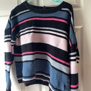 BLUE AND PINK STRIPE SWEATER BY DIVIDED